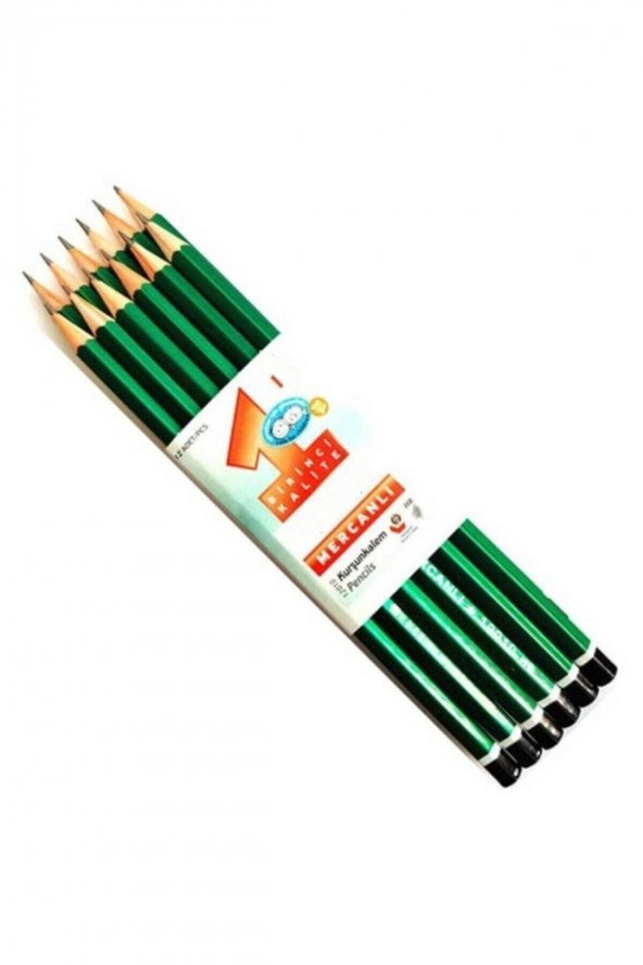 Kurşun kalem  Mercanlı 3adet + kalemtraş - 5