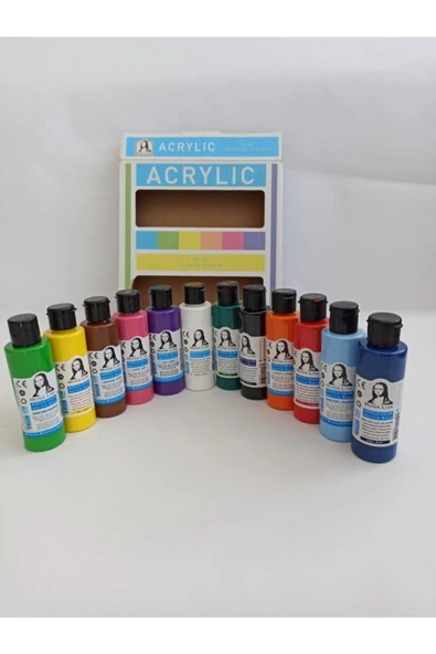 Monalisa Akrilik Boya 12x70 ML Set Bulut Mavi