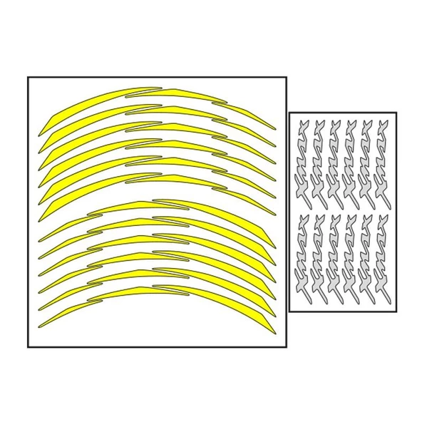 Yamaha Florasan Sarı Iıı Xmax Uyumlu 1 Set Jant Şeridi ürün görseli