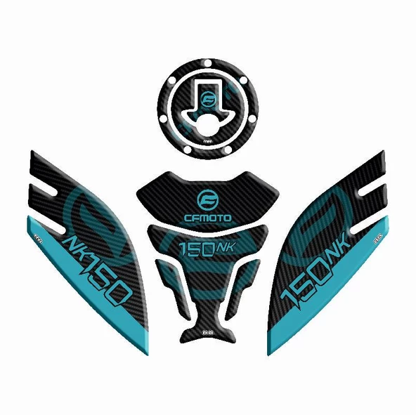 Cf Moto 150 Nk 2016 - 2023 Uyumlu Tank Pad Set 001 ürün görseli