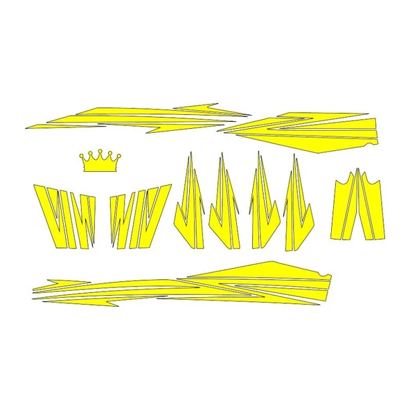 Florasan Sarı Cup Sticker Seti