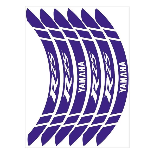 Yamaha Reflektör Mavi Geniş R25 Uyumlu 1 Set Jant Şeridi ürün görseli