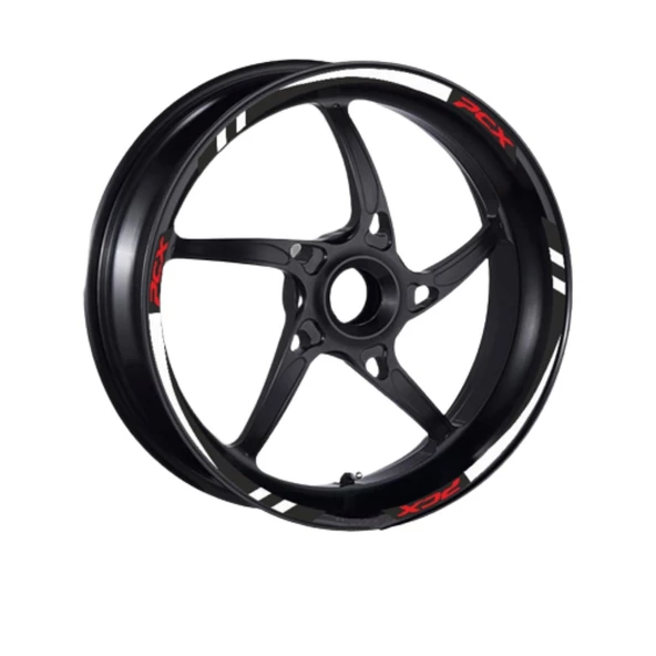 Honda Beyaz I Reflektör Baskı Pcx Uyumlu 1 Set Jant Şeridi - Resim 2