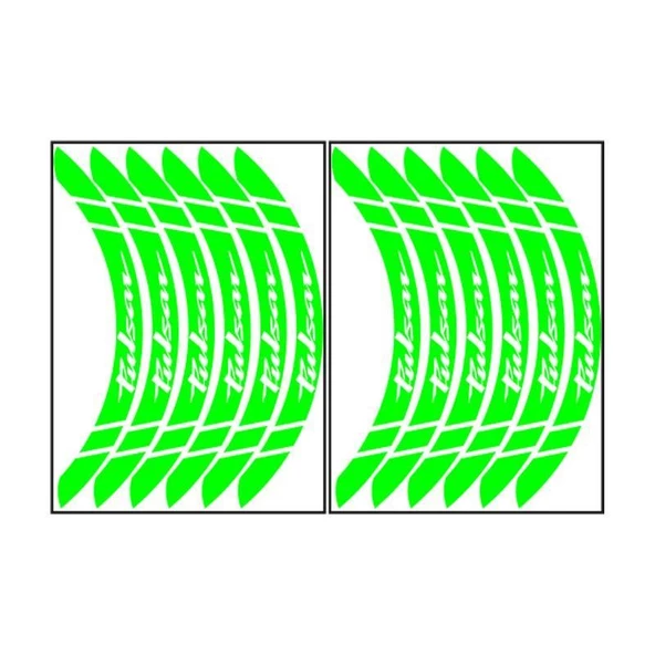 Bajaj Florasan Yeşil Pulsar Uyumlu Büyük 1 Set Jant Şeridi ürün görseli