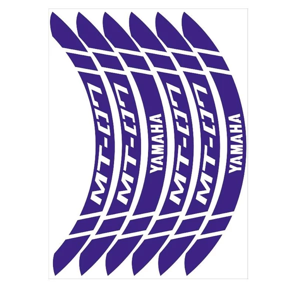 Yamaha Reflektör Mavi Geniş Mt-07 Uyumlu 1 Set Jant Şeridi ürün görseli