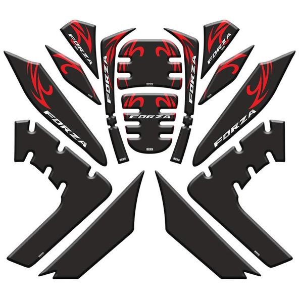 Honda Forza 2021 - 2024 Uyumlu Tank Pad Set 005 ürün görseli