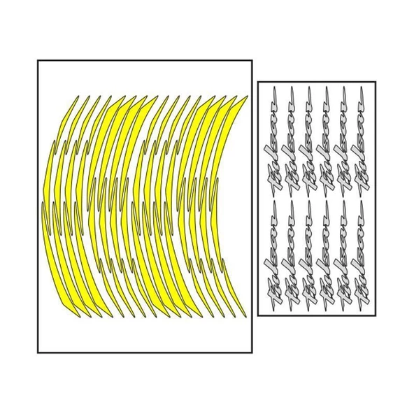 Bajaj Florasan Sarı Pulsar Uyumlu 1 Set Jant Şeridi ürün görseli