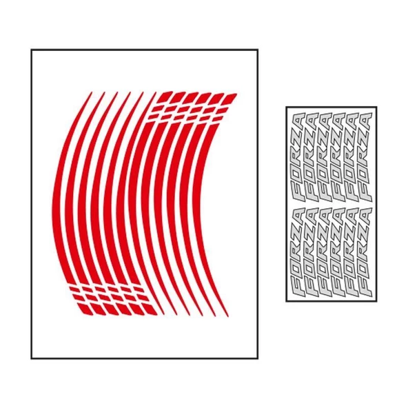 Honda Reflektör Kırmızı Iv Forza Uyumlu 1 Set Jant Şeridi - Resim 2