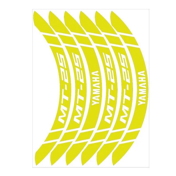 Yamaha Florasan Sarı Geniş Mt-25 Uyumlu 1 Set Jant Şeridi ürün görseli