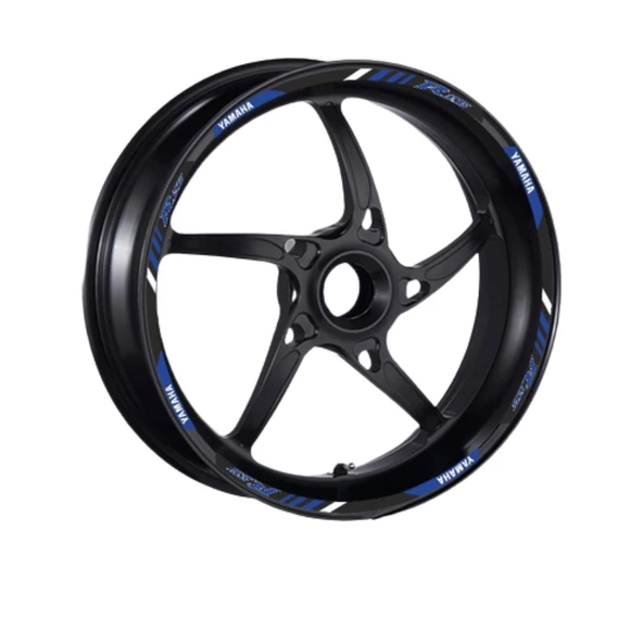 Yamaha Reflektör Mavi Baskı R25 Uyumlu 1 Set Jant Şeridi - 2