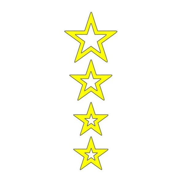 Cg F.Sarı Yıldızlı Çamurluk Üst Sticker ürün görseli