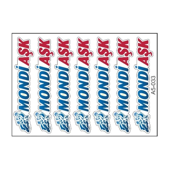 A5 Sticker 045 Tek Paket Çoklu