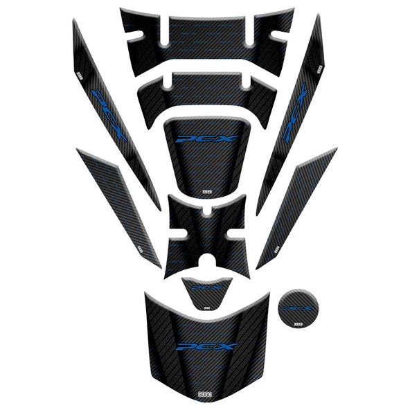 Honda Pcx 2018 - 2020 Uyumlu Tank Pad Set 008 ürün görseli