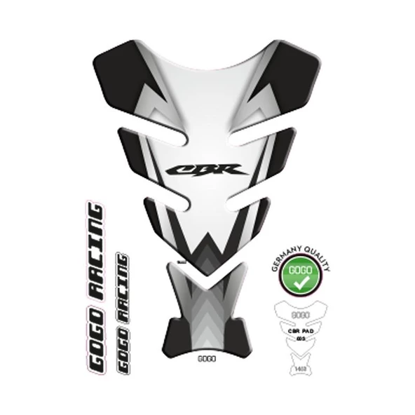 Honda Cbr 125Cc-250Cc 2005 - 2018 Uyumlu Tank Pad 003 ürün görseli