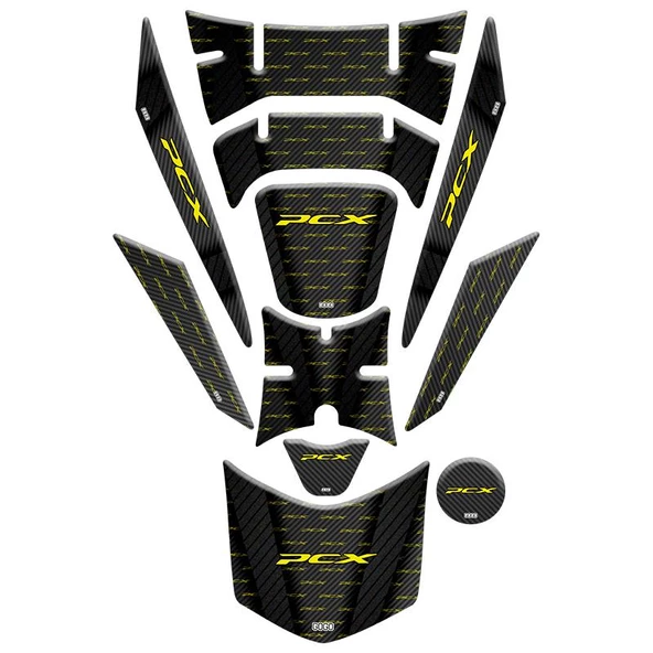 Honda Pcx 2018 - 2020 Uyumlu Tank Pad Set 013 ürün görseli