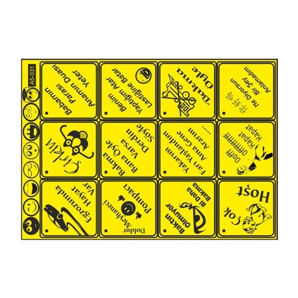 A5 Sticker 043 Tek Paket Çoklu ürün görseli