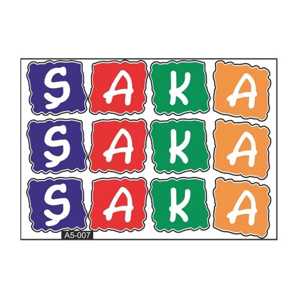 A5 Sticker 011 Tek Paket Çoklu ürün görseli
