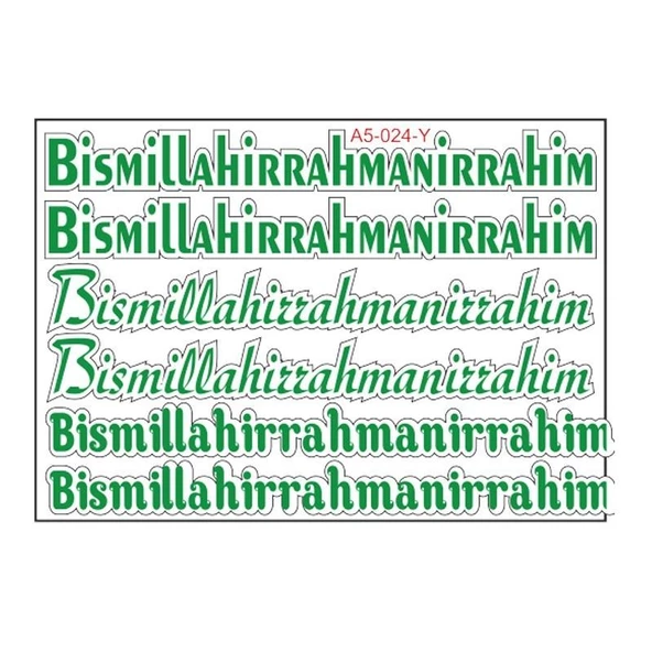 A5 Sticker 037 Tek Paket Çoklu ürün görseli