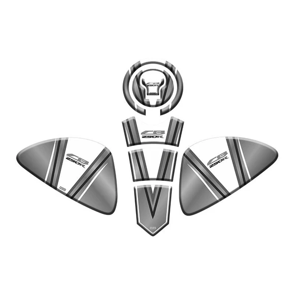 Honda Cb250R 2018 - 2024 Uyumlu Tank Pad Set ürün görseli