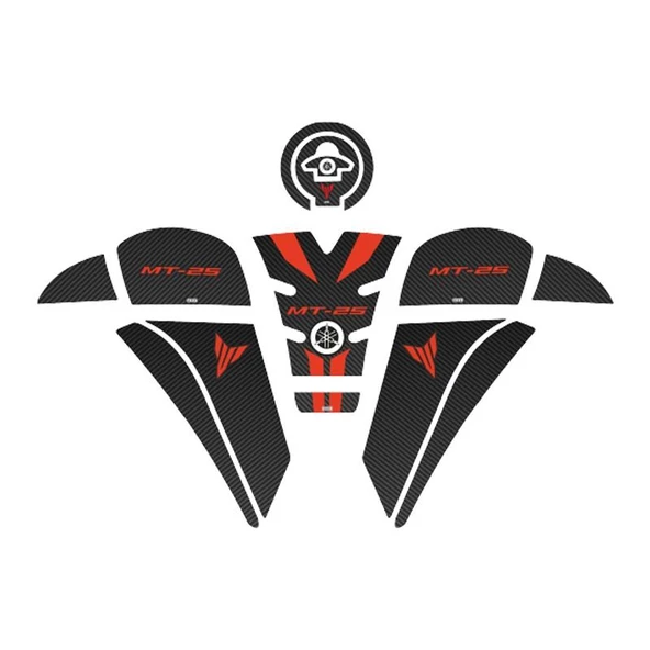 Yamaha Mt25 2020 - 2024 Uyumlu Tank Pad Set 001 ürün görseli
