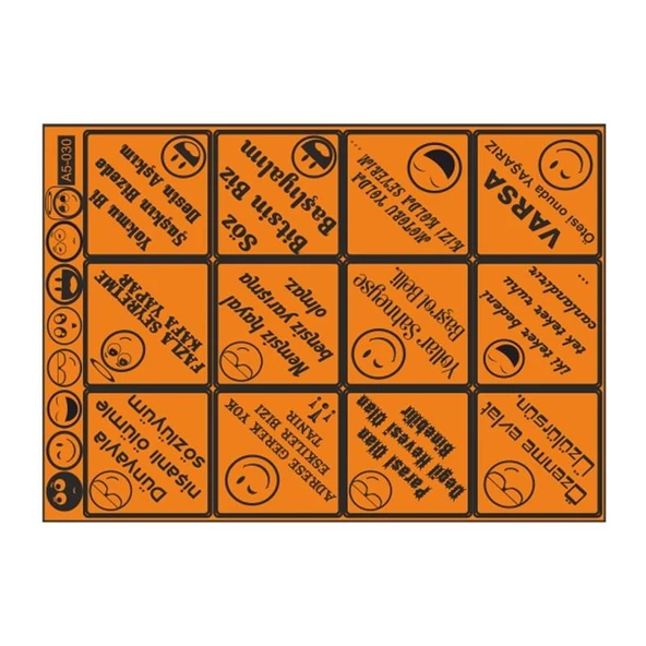 A5 Sticker 042 Tek Paket Çoklu ürün görseli