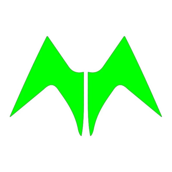 Mondial Mh Drift 2011 - 2020 Uyumlu Flo Yeşil Ön Siperlik Yan Sticker ürün görseli