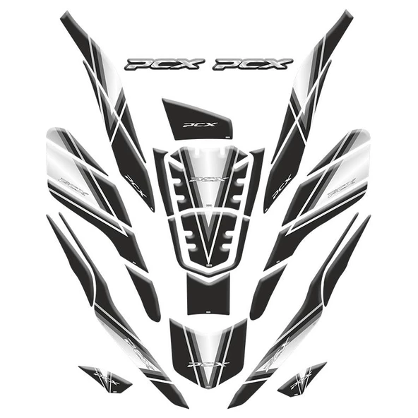 Honda Pcx 2021 - 2024 Uyumlu Tank Pad Set 004 ürün görseli