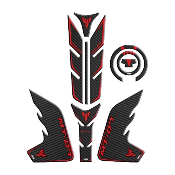 Yamaha Mt07 2018 - 2020 Uyumlu Tank Pad Set 002 ürün görseli