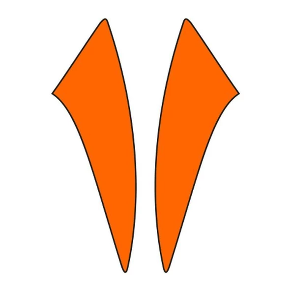 Cg Florasan Turuncu Çamurluk Yan Sticker ürün görseli