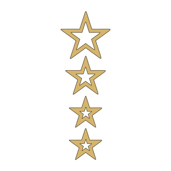 Cg Gold Yıldızlı Çamurluk Üst Sticker