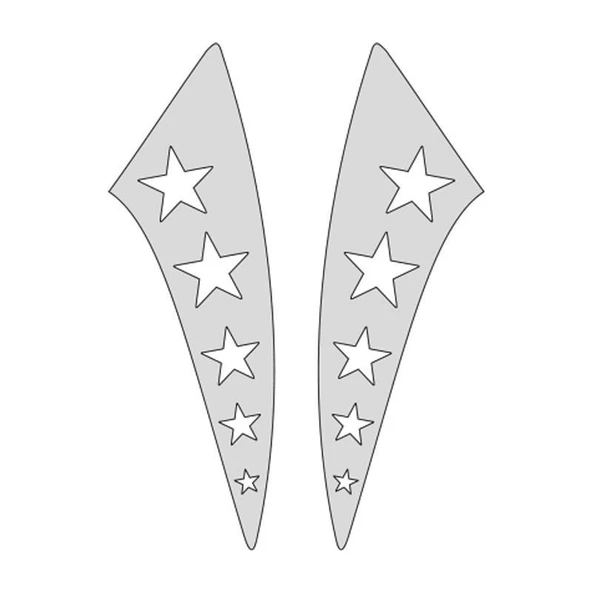 Cg Nikel Yıldızlı Çamurluk Yan Sticker