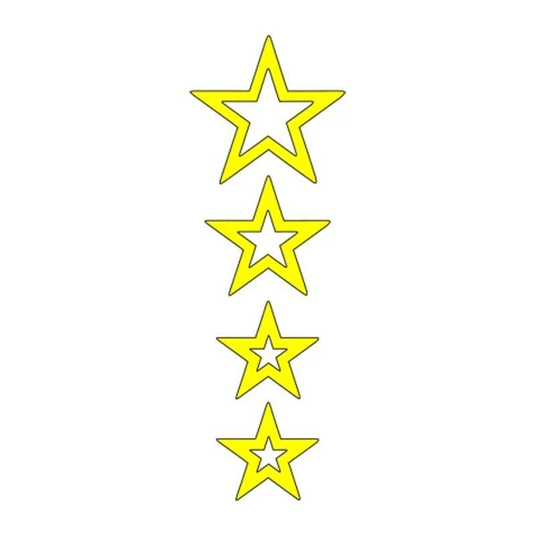 Cg Sarı Yıldızlı Çamurluk Üst Sticker ürün görseli