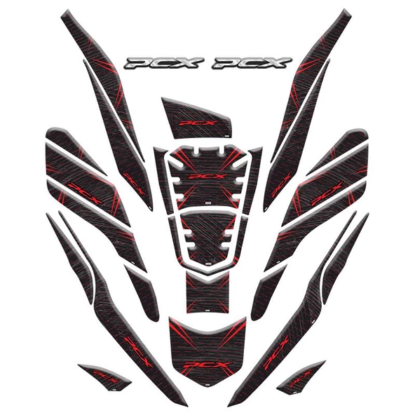 Honda Pcx 2021 - 2024 Uyumlu Tank Pad Set 005