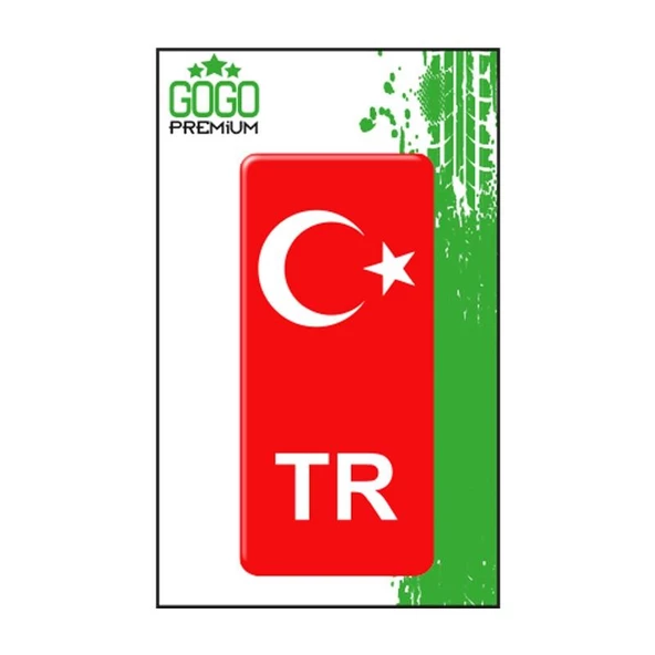 Türk Bayrağı 4 (4X9 Cm) Tekli Damla Etiket ürün görseli