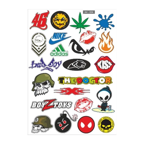 A4 Sticker 004 Tek Paket Çoklu ürün görseli