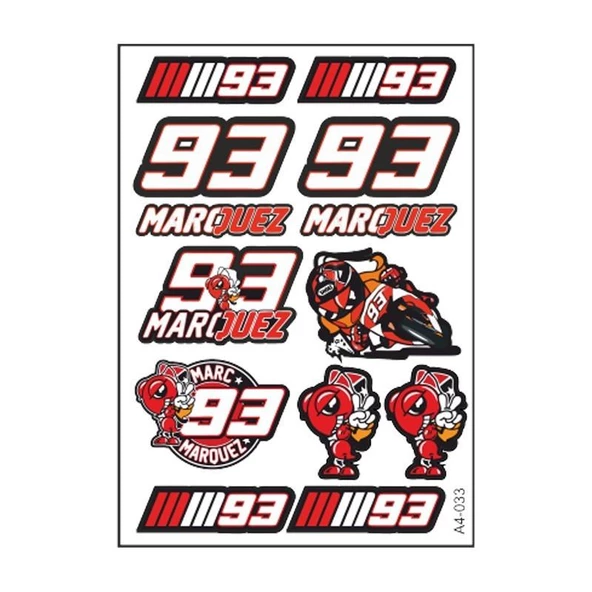 A4 Sticker 033 Tek Paket Çoklu ürün görseli