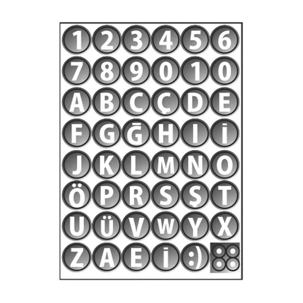 A4 Sticker 027 Tek Paket Çoklu ürün görseli