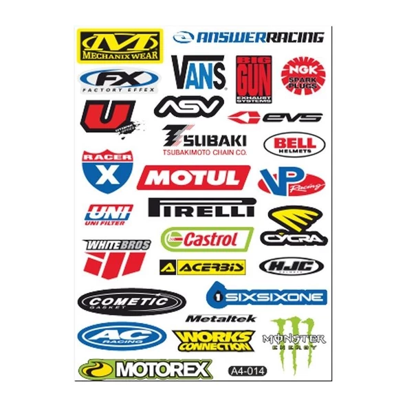 A4 Sticker 014 Tek Paket Çoklu ürün görseli