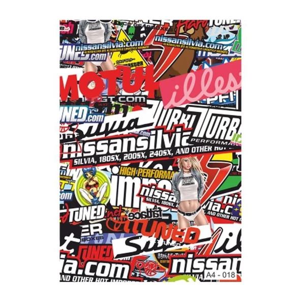 A4 Sticker 018 Tek Paket Çoklu ürün görseli