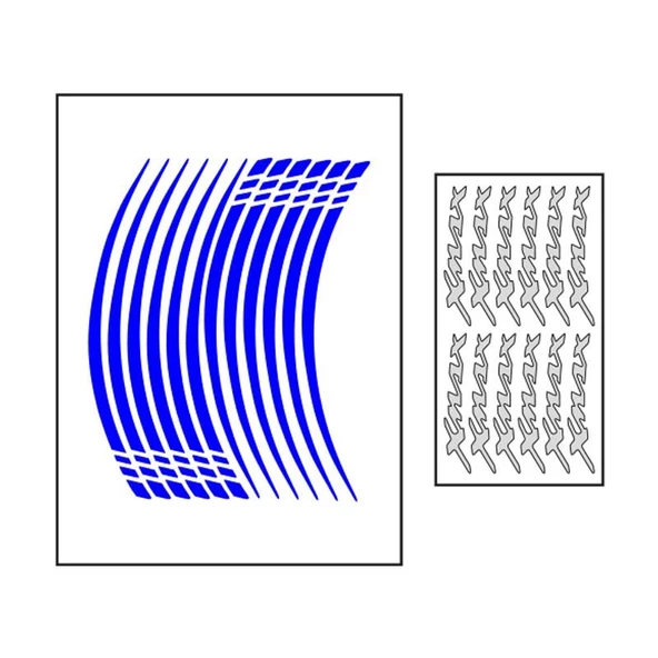 Yamaha Reflektör Mavi Iv Xmax Uyumlu 1 Set Jant Şeridi ürün görseli