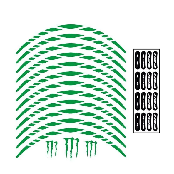 Honda Reflektör Yeşil Pcx Uyumlu Büyük 1 Set Jant Şeridi ürün görseli