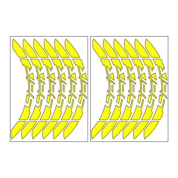 Yamaha Florasan Sarı Ybr Uyumlu Büyük 1 Set Jant Şeridi ürün görseli