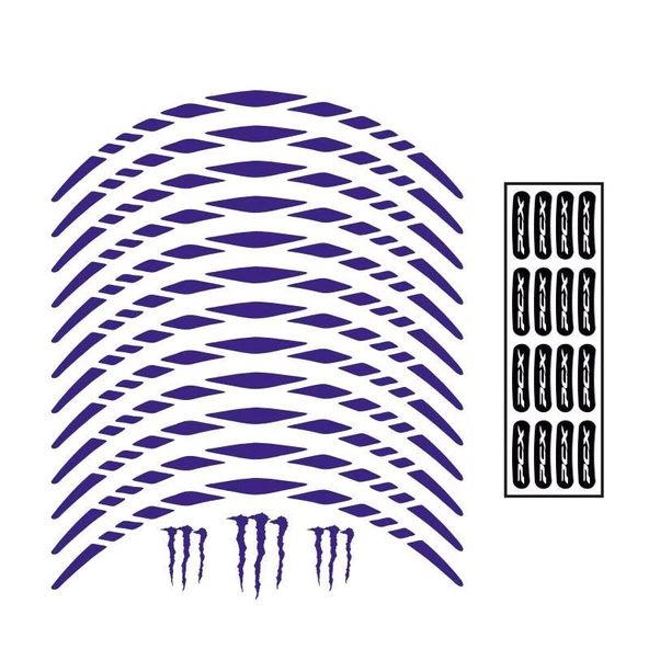 Honda Reflektör Mavi Pcx Uyumlu Büyük 1 Set Jant Şeridi ürün görseli