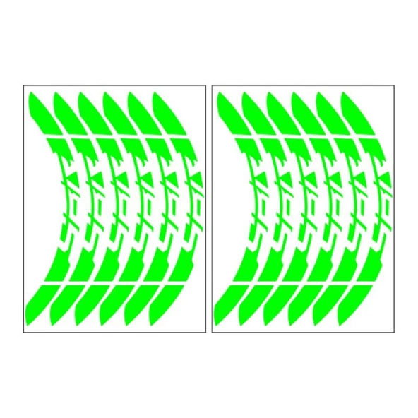 Yamaha Florasan Yeşil Ybr Uyumlu Büyük 1 Set Jant Şeridi ürün görseli