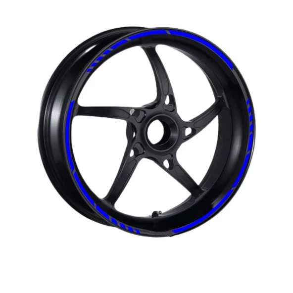 Reflektör Mavi Kesik 1 Set Jant Şeridi - Resim 2