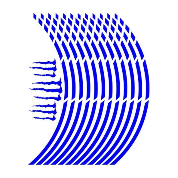 Reflektör Mavi Kesik 1 Set Jant Şeridi ürün görseli