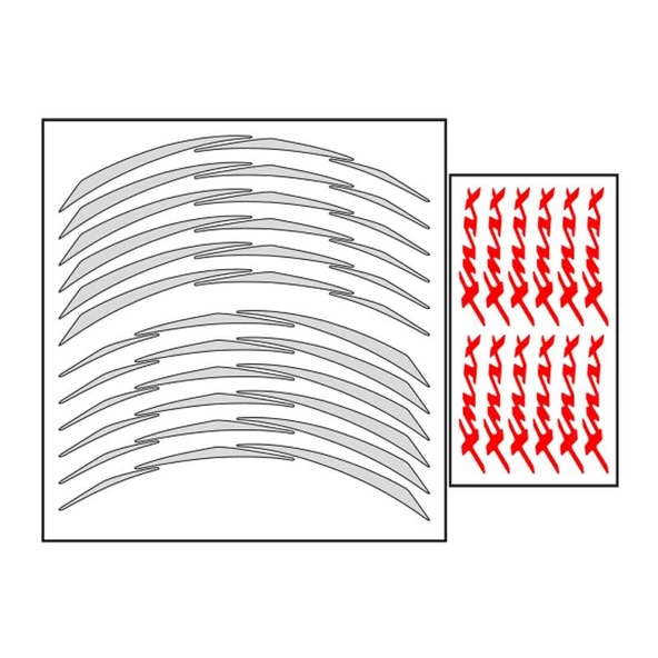 Yamaha Reflektör Beyaz Iıı Xmax Uyumlu 1 Set Jant Şeridi ürün görseli