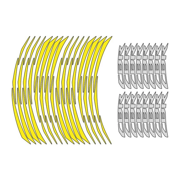 Honda Florasan Sarı Cbr Uyumlu 1 Set Jant Şeridi ürün görseli