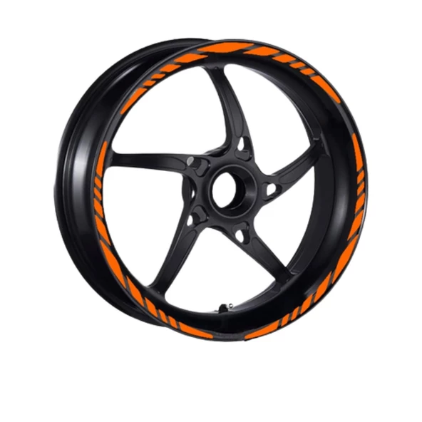 Honda Florasan Turuncu Pcx Uyumlu Büyük 1 Set Jant Şeridi - Resim 2