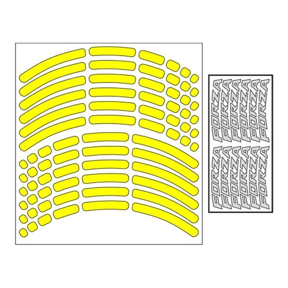Honda Florasan Sarı I Forza Uyumlu 1 Set Jant Şeridi - Resim 2